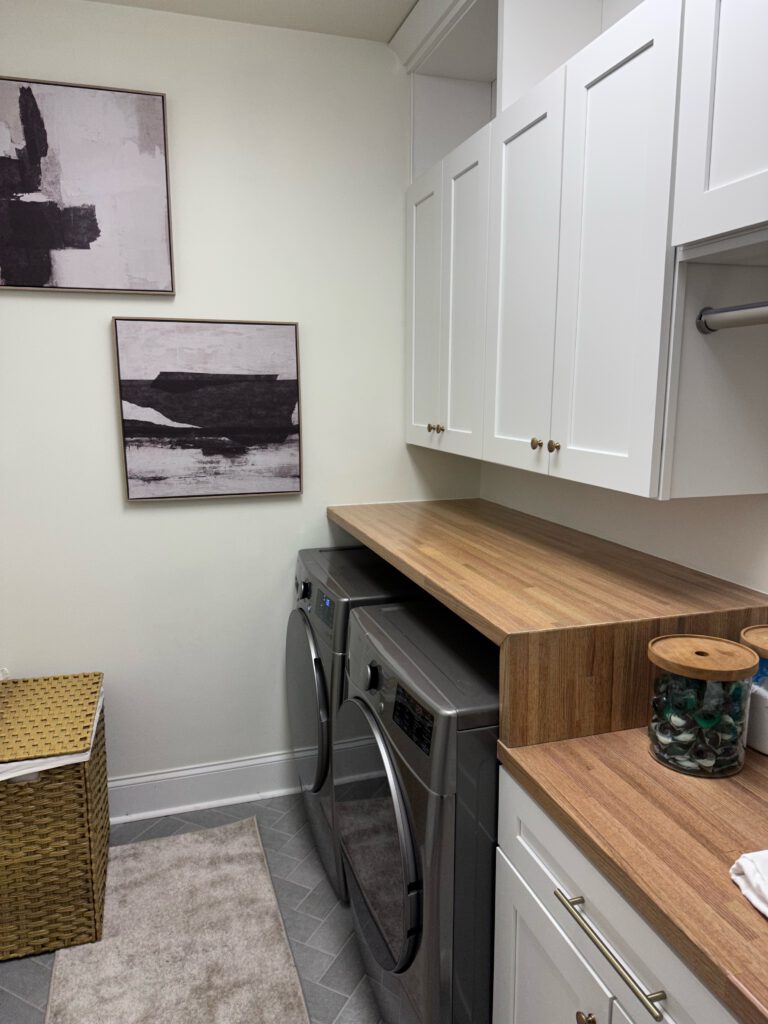 Renovated laundry room